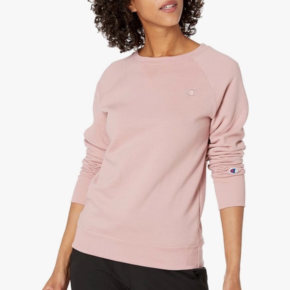 EUC Women’s Size X-Small Champion Powerblend Crewneck Sweatshirt With Logo Print - Picture 1 of 10